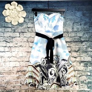 Anthropologie | Moulinette Soeurs Graphic Print Convertible Strap Skater Dress